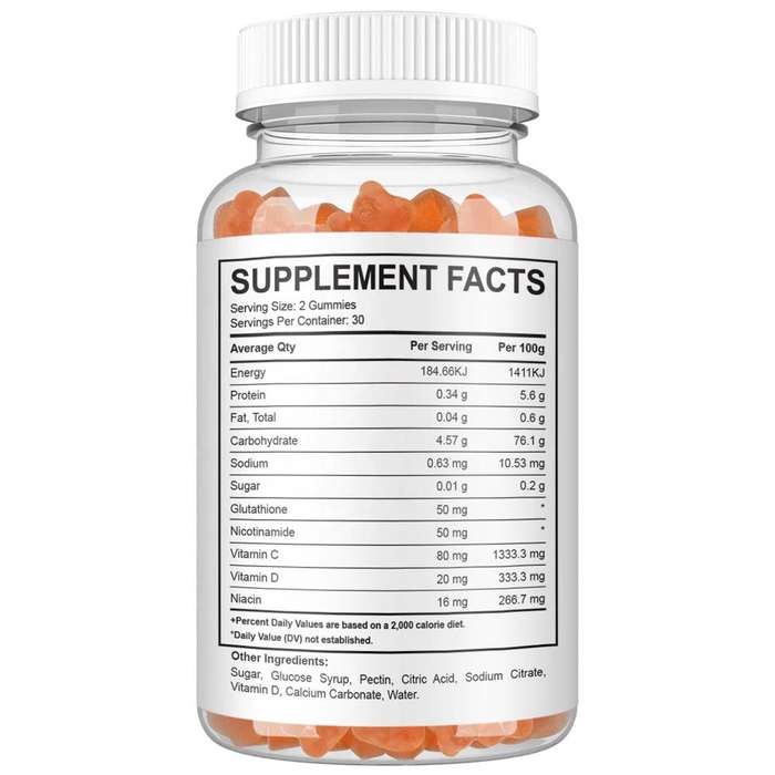 Glutathione Gummies  Antioxidant Support, 60 Gummies