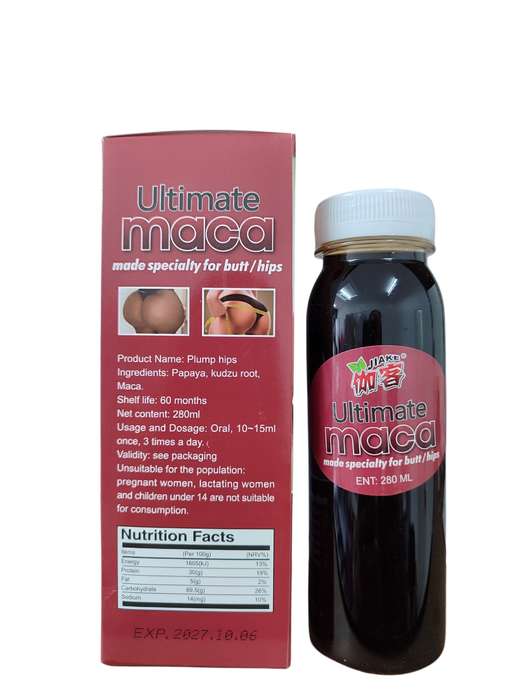 Ultimate Maca Liquid Drink  Natural Body Support Formula with Maca Root Extract