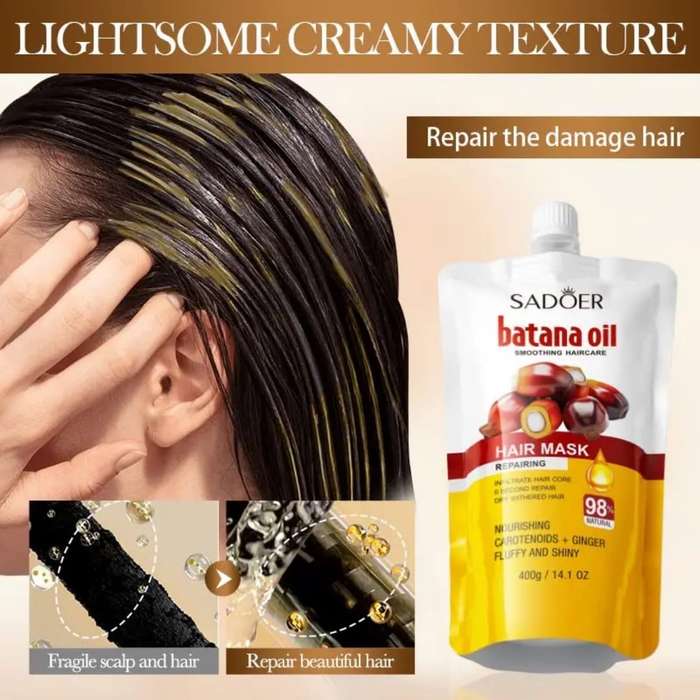 Sadoer Batana Oil Hair Mask  Repairing & Nourishing Deep Conditioner with Carotenoids & Ginger...