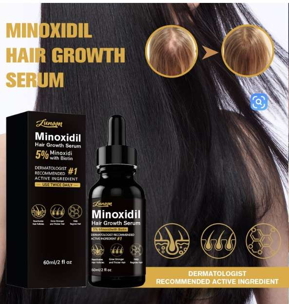 Minoxidil Hair Serum with Biotin  5% Strength, 60ml