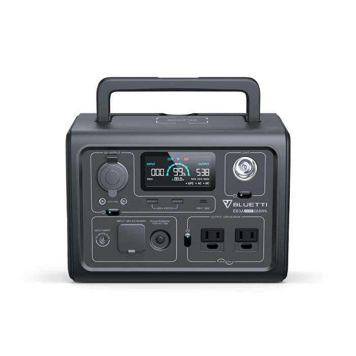 BLUETTI EB3A Portable Power Station lifep04 battery | 600W 268Wh