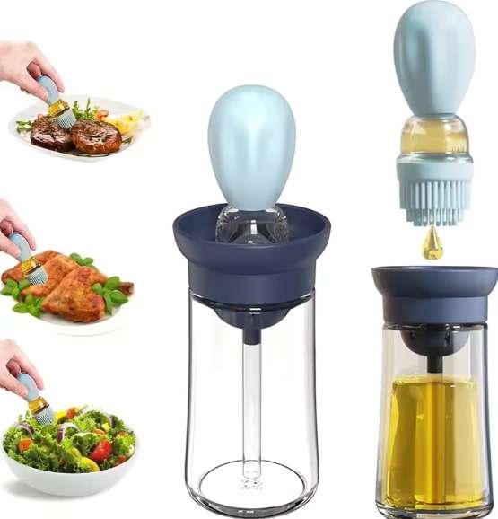 2 in 1 Oil Brush And Spray Dispenser Bottle