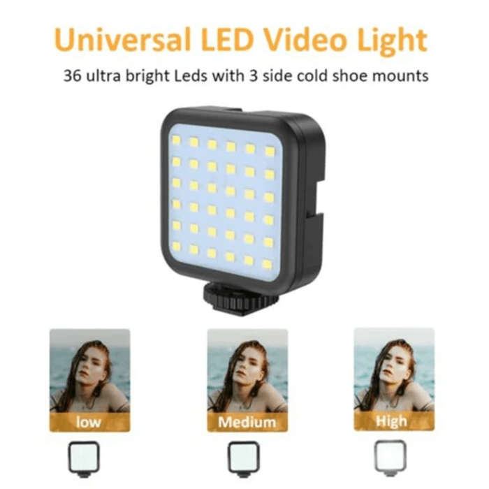 Vlogging Kit with Led Light Microphone and Tripod KIT