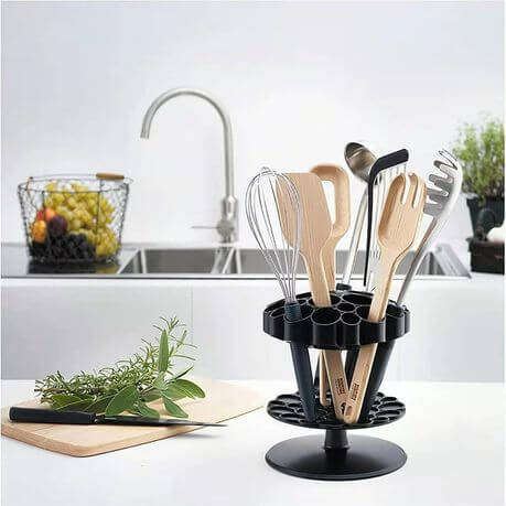 Rotating Utensil Holder Kitchen Organizer