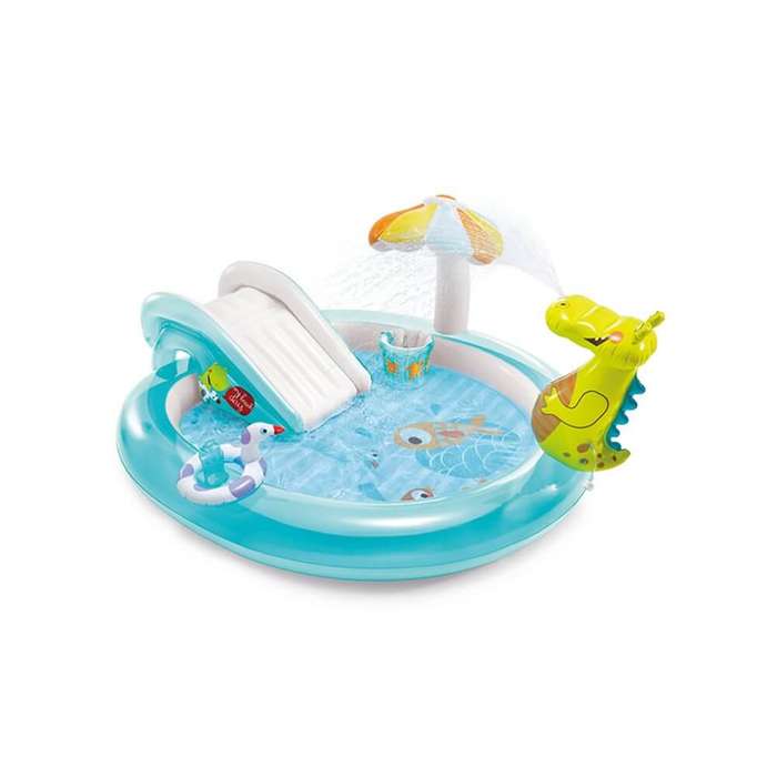 Crocodile Play Center Inflatable Spray Slide