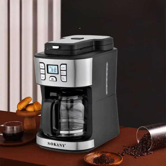 2 In 1 Automatic Drip All In One Bean To Cup Coffee Maker Grinder Machine