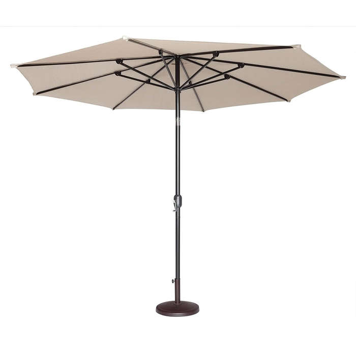 Outdoor Table Umbrella with Push Button Tilt and Crank