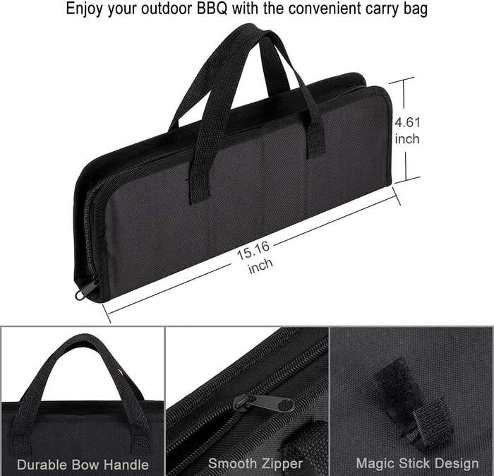 18 Piece Stainless Steel Barbecue Portable Grill Tools Set