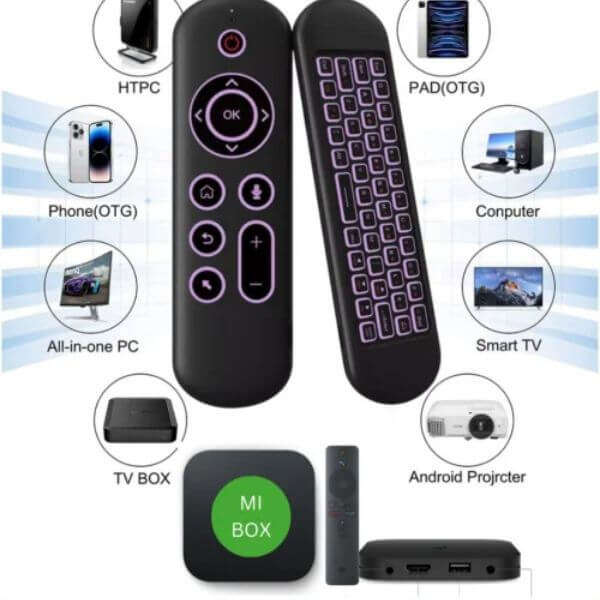 2.4G Wireless BT5.0 Air Mouse Mini Keyboard
