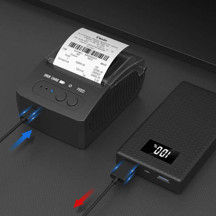 Portable USB Bluetooth Thermal Receipt Printer
