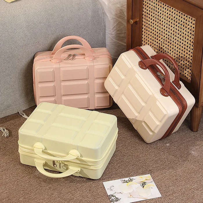 Vintage Hard-Shell Portable Toiletry and Makeup Organizer Travel Case