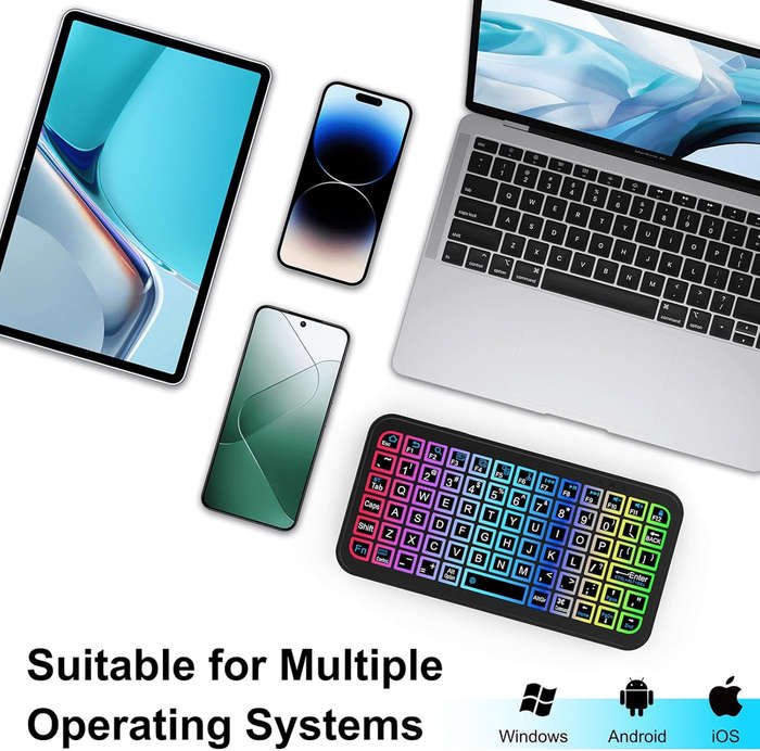 Mini Bluetooth Keyboard With Light Effect