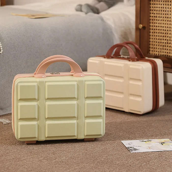 Vintage Hard-Shell Portable Toiletry and Makeup Organizer Travel Case