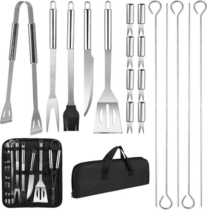 18 Piece Stainless Steel Barbecue Portable Grill Tools Set