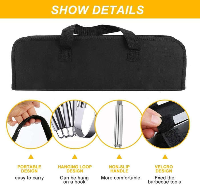 18 Piece Stainless Steel Barbecue Portable Grill Tools Set
