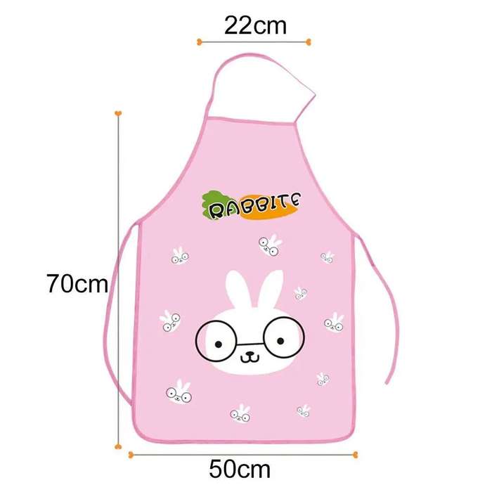 Kids Cartoon Adjustable Waterproof Sleeveless Cooking Apron