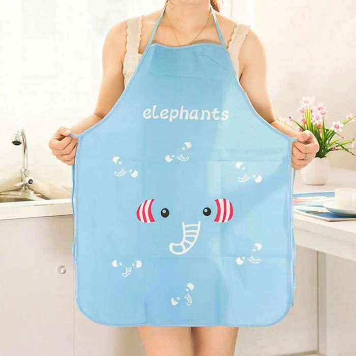 Kids Cartoon Adjustable Waterproof Sleeveless Cooking Apron