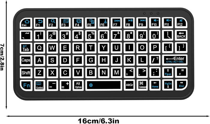 Mini Bluetooth Keyboard With Light Effect
