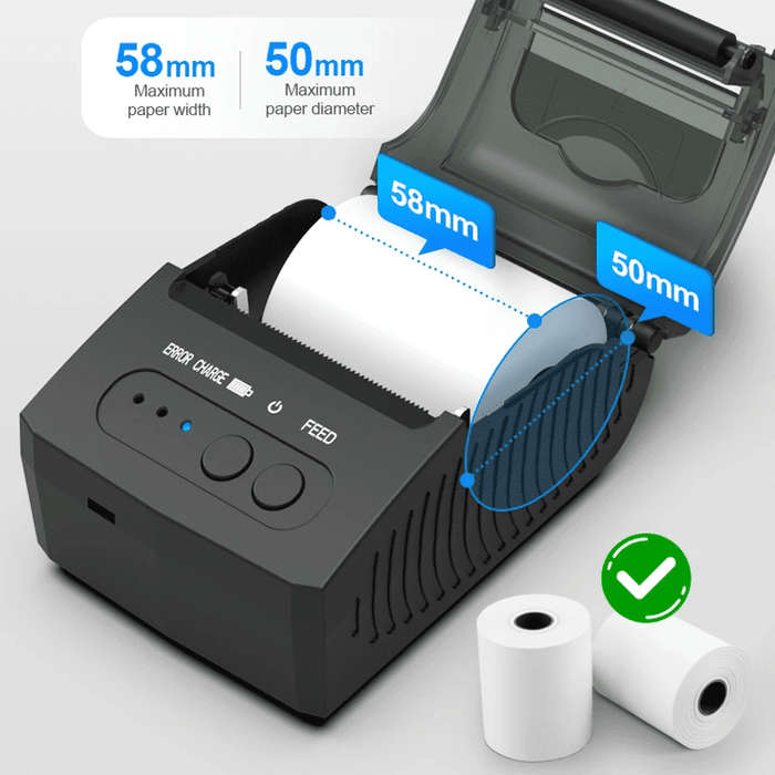 Portable USB Bluetooth Thermal Receipt Printer