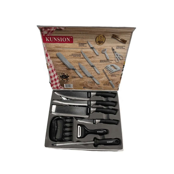 Professional 8 Piece Kitchen Knife and Utensil Set