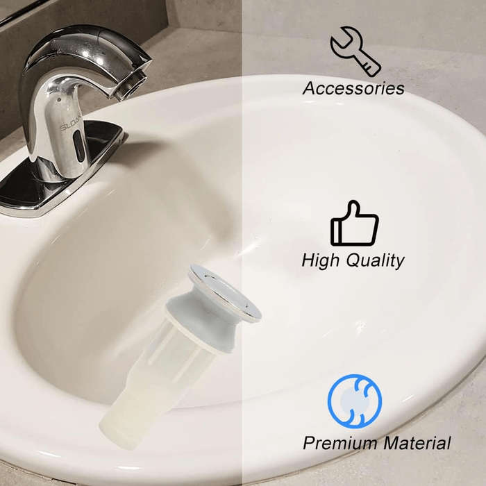 Surface Basin Waste Flip Top Basin Drain Unslotted Sink Plug 30mm