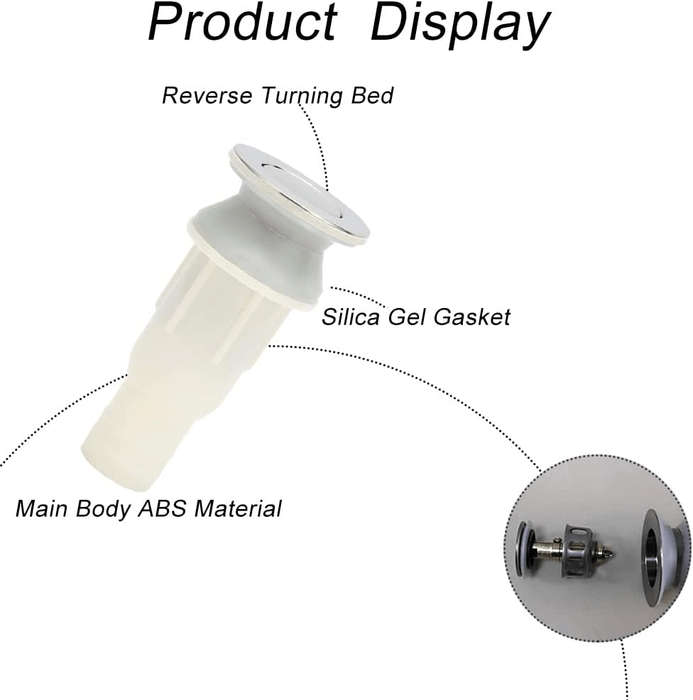 Surface Basin Waste Flip Top Basin Drain Unslotted Sink Plug 30mm