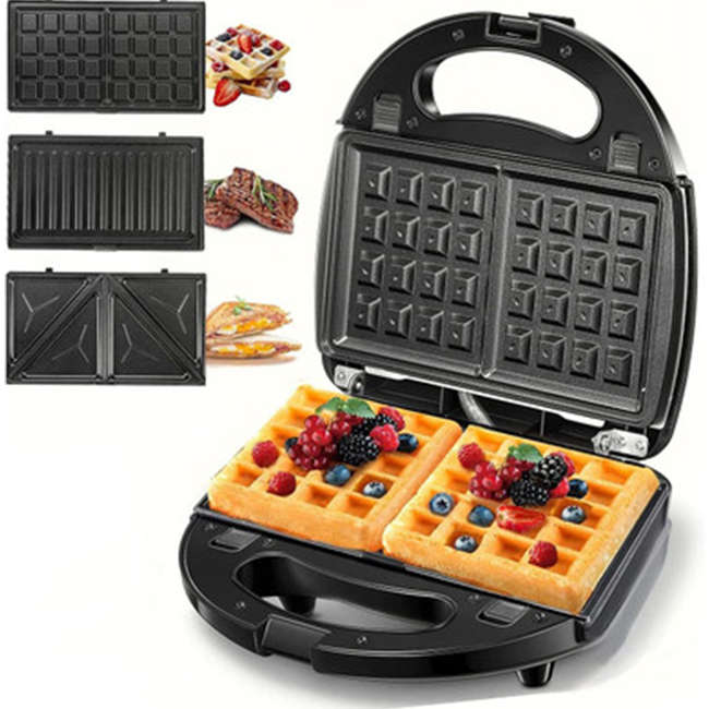 3 in 1 Waffle Sandwich Panini Maker