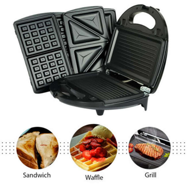3 in 1 Waffle Sandwich Panini Maker
