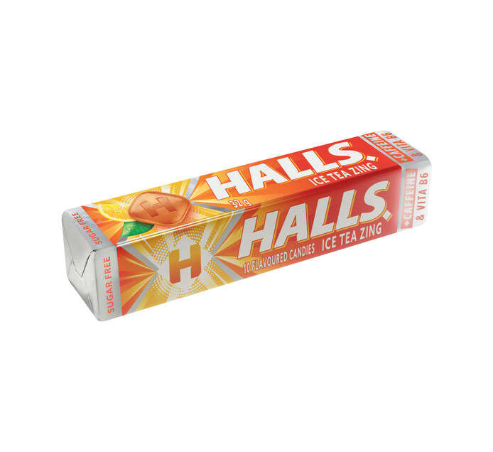 HALLS POWER STICK 10 ICE TEA ZING