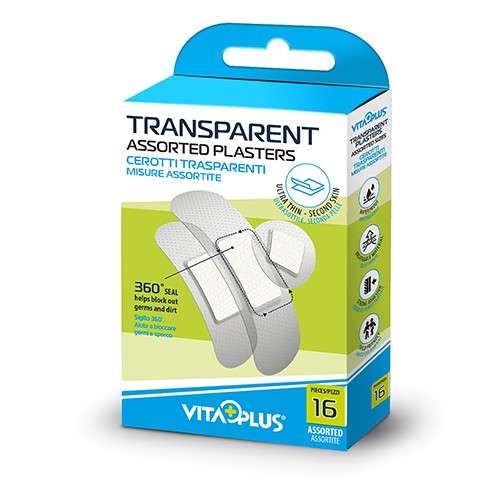 VITAPLUS PLASTER TRANSP 16 ASSTD