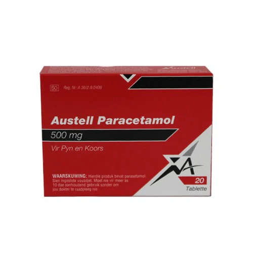 AUSTELL PARACETAMOL 500MG TABS 20