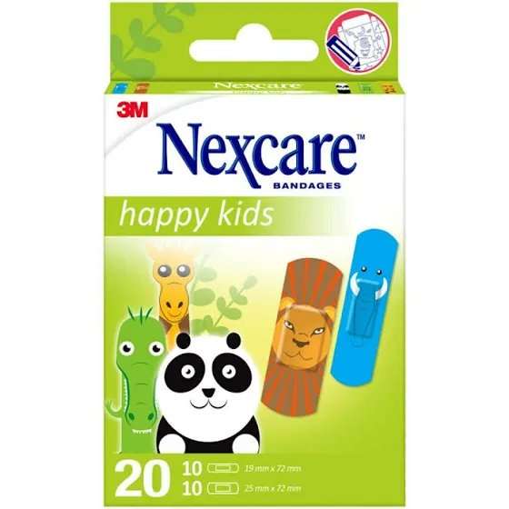 NEXCARE HAPPY KIDS PLAST 20 ANIMALS