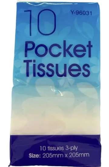 SATIN TOUCH 3PLY POCKET TISSUE 10
