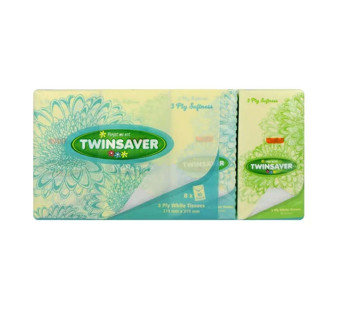 TWINSAVER FACIAL TISSUES 3P POCKET 8