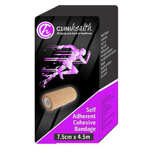 COHESIVE BAND SELF ADH CLINIH 7.5CMX4.5M