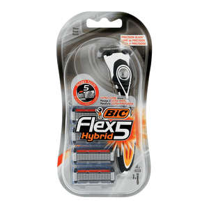 BIC FLEX 5 HYBRID BLISTER 1+4 CARTRIDGES