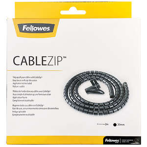 CABLE ZIP BLACK ROLL 2M  1