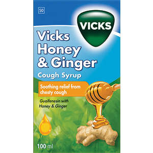 VICKS HONEY & GING COUGH SYRUP 100ML