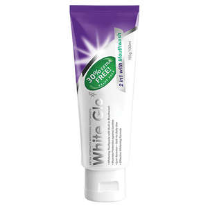 WHITE GLO 2IN1 TOOTHPASTE 100ML+30ML FRE