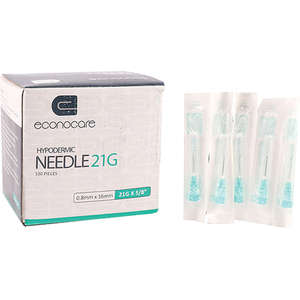NEEDLE 21GX16MM ECONOCARE GREEN 100~