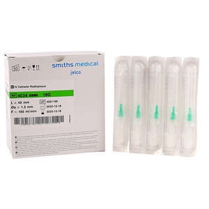 JELCO RADIOPAQUE 18G GREEN 50's ~