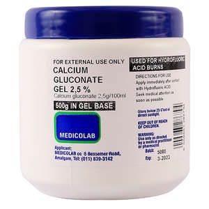 CALCIUM GLUCONATE GEL 500G MEDICOLAB