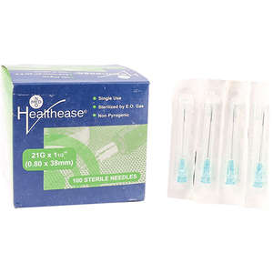 NEEDLE 21GX38MM HEALTHEASE GREEN 100~