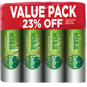DETTOL SOAP HERBAL 4X175G VAP ~