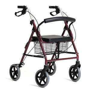 ROLLATOR 4WHEEL+8INCH WHEEL SOLID CASTOR