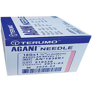 NEEDLE 18GX38MM TERUMO PINK 100~