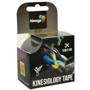 KINESIO TAPE BLACK 5CMX5CM ALMEGA 1