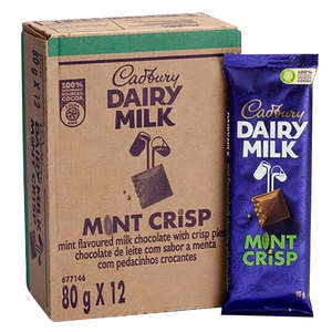 CADBURY DAIRY MILK MINT CRISP 80G X12 ~