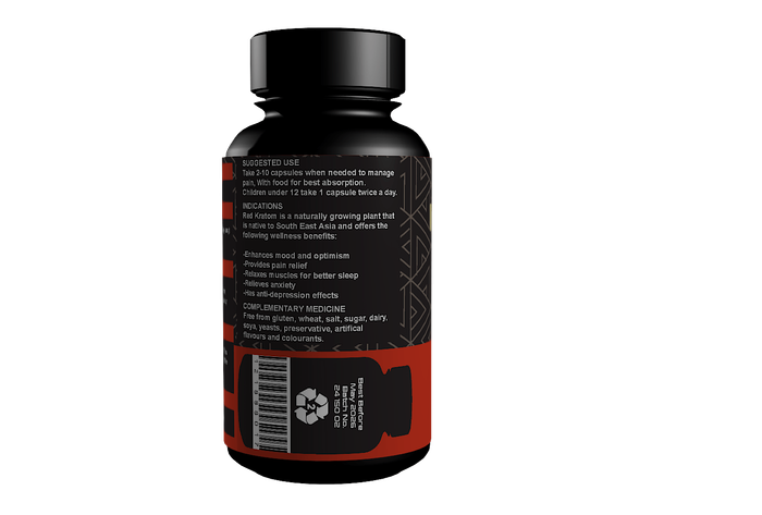 Red Kratom Capsules (60) 600mg