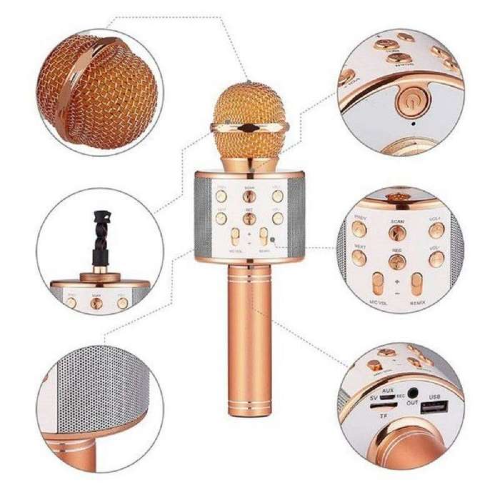 Wireless Portable Bluetooth Karaoke Microphone  All-in-One